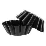 1 x RAW Customer Returns YIXNSW Pack of 16 egg tart molds, egg tart molds, mini small tart molds, tartlets for making mini cakes, muffins, tarts and quiches, black - RRP €13.49