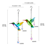 1 x RAW Customer Returns 2pcs Hummingbird Suncatcher Stained Glass Window Decoration Rainbow Maker Crystal Prism Sun Catcher for Indoor Outdoor Home Garden Party Decoration - RRP €20.4