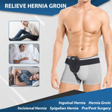 1 x RAW Customer Returns Hilph inguinal hernia belt for men and women, adjustable hernia bandage, left and right wearable with compression pads and gel cooling pads for pain relief, M - RRP €18.14