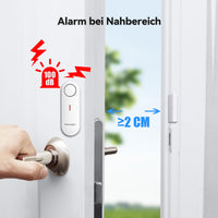 1 x RAW Customer Returns TECKNET Door Alarm, Wireless Window Alarm, 2-in-1 Alarm and Ringtone Door Sensor, 3-Level Volume Control Siren, Burglar Alarm System for Home, Shop, Office, Apartment and More 3 PCS  - RRP €14.99