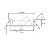 1 x RAW Customer Returns 6x GU10 mounting frame 68mm hole diameter including GU10 socket, LED recessed spotlight for LED halogen bulbs, round matt white pivoting ceiling spotlight, IP23, 85 mm - RRP €20.4