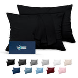 3 x Brand New Pillowcase 50x80 Black Set of 2 Microfiber Oeko-TEX Certified Dreamzie - Pillowcase 50x80 Soft - RRP €26.94