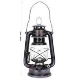 1 x RAW Customer Returns MAGT kerosene lamp oil lamp, 24cm retro petroleum lamp vintage iron glass oil lamps petroleum lantern storm lantern for home decoration - RRP €23.49