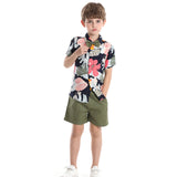 1 x RAW Customer Returns Winmany Hawaiian Shirts Family Father and Son Matching Tropical Beach Clothing Floral Leaves Print Tops, Red, M - RRP €19.95