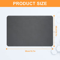 2 x RAW Customer Returns Delamiya coffee machine mat, 50 x 40 cm silicone mat for coffee machine, black non-slip mat for fully automatic coffee machine, barista accessories, for coffee machine, kitchen, sink, protection of the table top - RRP €27.22