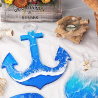 1 x RAW Customer Returns iSuperb 3 Pieces Coaster Resin Molds, Large Anchor Whale Turtle Tray Molds Epoxy Resin Molds for DIY Craft - RRP €28.99