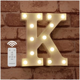 1 x RAW Customer Returns LED Alphabet Letter Lights with Wireless Remote Control Timer Adjustable Intensity Decoration for Birthdays, Parties, Weddings and Holidays, Homes and Bars, Letter K - RRP €19.98