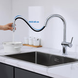 1 x RAW Customer Returns Auralum Kitchen Tap with Pull-out Spray, for Sink with 2 Functions, 360 Swivel Mixer, Chrome Plating - RRP €67.86