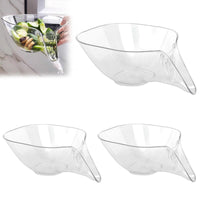 2 x Brand New GOSHIES Draining Basket Funnel Pack of 3 Multifunctional Draining Basket Strainer Basket with Funnel, Draining Basket with Cleaning Gloves and Transparent Cleaning Cloth - RRP €40.8