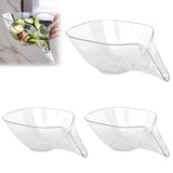 2 x Brand New GOSHIES Draining Basket Funnel Pack of 3 Multifunctional Draining Basket Strainer Basket with Funnel, Draining Basket with Cleaning Gloves and Transparent Cleaning Cloth - RRP €40.8