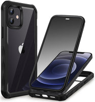 1 x RAW Customer Returns CENHUFO Privacy Case for iPhone 12 iPhone 12 Pro, 360 Degree Cell Phone Case Protective Case with Built-in Privacy Tempered Glass Screen Protector Shockproof Armored Case Anti Spy Cover Outdoor Case - Black - RRP €17.99