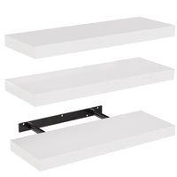 1 x RAW Customer Returns STOREMIC wall shelf, shelves white wall 40cm, set of 3 floating shelves white, modern decorative shelf board with clean workmanship for bedroom, kitchen, office, living room etc. - RRP €30.24