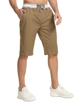 1 x RAW Customer Returns JustSun Shorts Men s Shorts Summer Shorts Chino Cotton with Drawstring Coffee XL - RRP €33.56