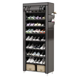 1 x RAW Customer Returns UDEAR 10-Tier Shoe Cabinet Shoe Rack Storage Shoe Shelf for 27 Pairs of Shoes Gray - RRP €33.26