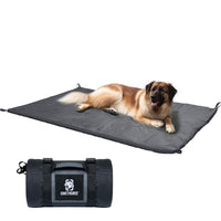 1 x RAW Customer Returns OneTigris Dog Blanket 110cm 68cm, Dog Mat with Non-Slip Sole, Waterproof, Portable, Outdoor Dog Beds for Medium Dogs - Gray - RRP €41.34