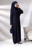 1 x RAW Customer Returns ihvan online Muslim Dresses for Women, One-Piece Long Sleeve Islamic Prayer Dress, Navy Blue, X-Small-XX-Large - RRP €34.03