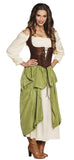 1 x RAW Customer Returns Boland - Costume for adults Medieval landlady, medieval woman, dress with blouse, petticoat, corset, carnival, Halloween, Mardi Gras, theme party - RRP €37.02