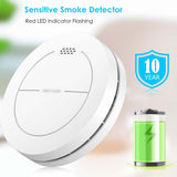 1 x RAW Customer Returns Networked smoke detector with 10 year battery, mute and test, fire alarm networked with no flashing LED in standard state smoke alarm for bedrooms, basements and storage rooms set of 6 - RRP €137.16