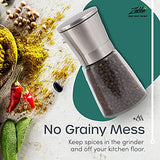 1 x RAW Customer Returns Salt and pepper mill - spice mill set with adjustable ceramic grinder - cruets made of glass and stainless steel - RRP €18.99