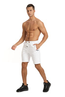 1 x RAW Customer Returns Tansozer shorts men s shorts summer jogging bottoms short cotton gym sweat shorts men s sports fitness training shorts white L - RRP €33.98