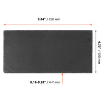 1 x RAW Customer Returns SINJEUN 10 pieces 25 x 12 cm slate serving plate, serving plates made of slate, rectangular slate table coasters, slate plate coasters, perfect for serving and as decoration, black - RRP €32.26