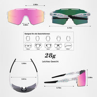 1 x RAW Customer Returns DUDUKING Sunglasses Cycling Glasses Men Women, Water Transfer Printing Sports Glasses Cycling Glasses for Outdoor Sports Cycling Running Golf UV 400 Protection Baseball Glasses Pink  - RRP €27.99