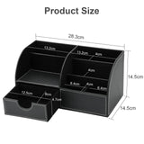 1 x RAW Customer Returns GORESE Multifunctional Desk Organizer Black  - RRP €25.2