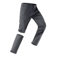 1 x RAW Customer Returns HCSS Hiking Pants Men Zip Off Removable Outdoor Pants Breathable Trekking Pants Summer Sun Protection Quick-Drying Functional Pants Lightweight Work Pants with Belt, 5 Pockets Dark Gray-M  - RRP €46.38