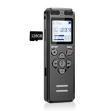 1 x RAW Customer Returns 128GB Voice Recorder, Tonnlog Professional Portable Digital Voice Recorders with Voice Activation, USB-C Audio Recorder for Lessons Meetings, One-Click Recording Locking - RRP €49.99