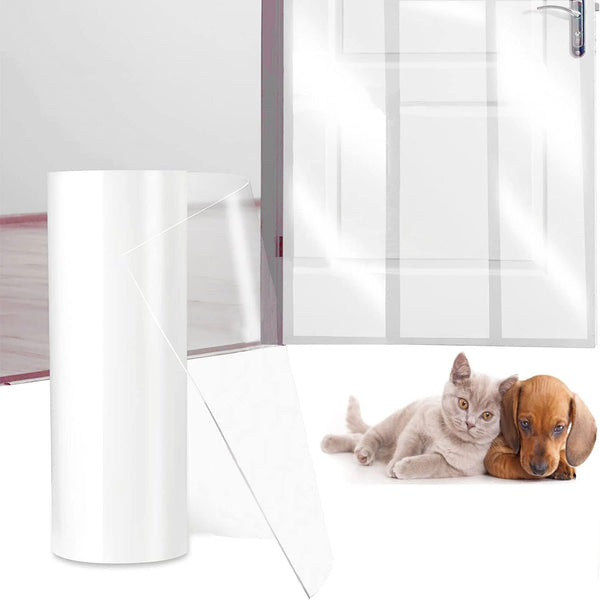 13 x Brand New 5mx 45cm scratch protection for dog doors, transparent self-adhesive cat furniture protection, scratch protection wall and door - RRP €265.2