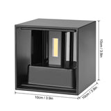 1 x RAW Customer Returns 2 pieces wall light outside inside LED wall lamp outside modern black 6W warm white 3000K IP65 waterproof square aluminum wall light adjust the light angle design easy installation - RRP €44.26