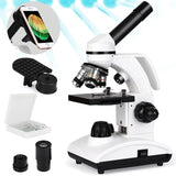 1 x RAW Customer Returns Microscope for children 40X-1000X transmitted light and reflected light microscope students teenagers beginners adults, children s microscope with LED lighting and slide, microscope set without battery - RRP €80.66