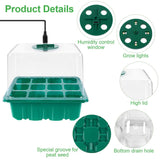 1 x RAW Customer Returns flintronic Seed Trays with Grow Light, 8 Pieces 96 Cell Seed Starting Trays, Timing Controller, Adjustable Brightness, Greenhouse Germination Kit - RRP €28.99