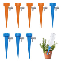 7 x Brand New Comioke Automatic Watering Set, 8 Self-Watering Spikes, Plant Watering System with Adjustable, Watering for Potted Plants, for Indoor and Outdoor Plants Green-Orange  - RRP €53.9