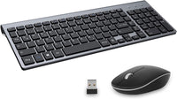 1 x RAW Customer Returns GALENMORO Keyboard Mouse Set Wireless - USB QWERTZ German Wireless Keyboard Mouse Ergonomic Keyboard Wireless Keyboard Mouse for Computer PC Laptop Smart TV Windows - Black - RRP €37.95