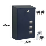 1 x RAW Customer Returns Stonebroo letterbox waterproof anthracite without newspaper compartment, with 4 keys and 1 lock, format DIN A4, - RRP €35.4