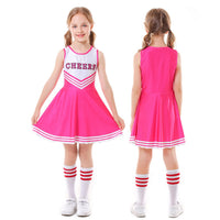 1 x RAW Customer Returns LOLANTA Children s Cheerleader Costume, Girls Cheerleading Outfit with Pompoms 6-7 Years, Pink, Day 130  - RRP €33.01