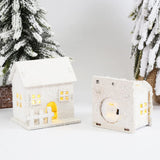 14 x RAW Customer Returns 3 Pieces Luminous Christmas Village, LED Miniature Christmas Houses, Christmas Village with Lights, Wooden Christmas Decorations, Christmas Village with Winter White Warm Light Animated Landscape - RRP €251.86