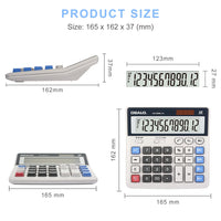 1 x RAW Customer Returns OSALO calculator large buttons extra large display 12-digit desktop calculator office calculator OS-200ML  - RRP €21.9