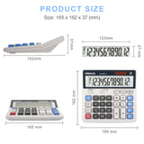 1 x RAW Customer Returns Calculator large buttons large display 12-digit desktop calculator office calculator OS-200ML  - RRP €20.56