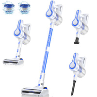 1 x RAW Customer Returns EICOBOT AR182 Cordless Vacuum Cleaner, 23000PA Powerful Cordless Electric Broom 6 in 1.35 Minutes of Autonomy, 1.5L Dust Container, with LED, Lightweight Vacuum Cleaner for Home, Channel - RRP €78.68