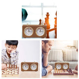 1 x RAW Customer Returns Kocusu Chess Clock Digital Portable Professional Chess Clock Analogue Mechanical Clock with Chess International Clock for Tournaments Countdown Timer Movement Brown  - RRP €39.99