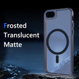 1 x RAW Customer Returns BENTOBEN iPhone SE iPhone 7 iPhone 8 Case, Magnetic Magsafe Shockproof Frosted Back Transparent Anti-Scratch Matte Case for iPhone 7 8 SE 2020 SE 2022 , Blue - RRP €21.6