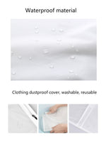 1 x RAW Customer Returns 3D Zipper Dust Cover Clothes Cover Waterproof Clothes Storage Wardrobe Suit Bags Closet Hanger Case Clothes Cover Dust Bag Hanging Organizer - RRP €21.59