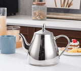 1 x RAW Customer Returns SANQIAHOME Stainless Steel Teapot Coffee Pot, 1.5L - RRP €30.0