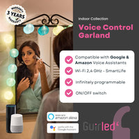 1 x RAW Customer Returns GuirLED - LED cotton balls fairy lights WIFI USB - Voice control - Connected Home - Amazon Alexa Google Assistant - 2xUSB power adapter included - 24 balls 2.4m - Ocean - RRP €44.99