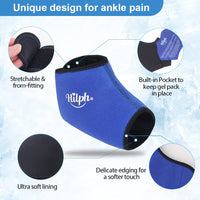 1 x RAW Customer Returns Hilph cooling cuff foot, cooling pads for ankle and foot, cooling cuff ankle, hot cold compress wrap cool pack for ankle sprain, swelling, plantar fasciitis Blue - RRP €28.84