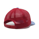 1 x RAW Customer Returns DRESSED IN MUSIC PLAY WITH ME 5 Panel Trucker Cap with Grid for Boys Girls - Surf Monkey Hat, White Red, 6-12 years - RRP €29.95