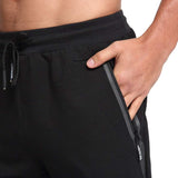 1 x RAW Customer Returns Tansozer jogging bottoms men s cotton training trousers men s sports trousers men s long trousers men s zip pockets black 3XL - RRP €31.99