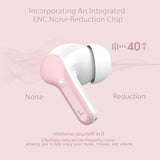 1 x RAW Customer Returns Bluetooth Headphones, Wireless Bluetooth 5.3 In Ear, 4 ENC Noise Cancelling Mic Earbuds, HiFi Stereo Deep Bass, 40H Playtime, LED Display, IP7 Waterproof Earbuds, Touch Control, Pink - RRP €30.13